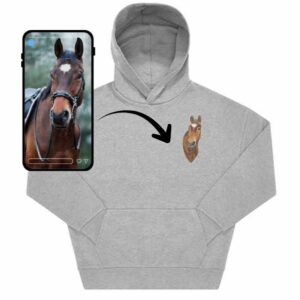 Bluza kangurka z haftem Twojego konia